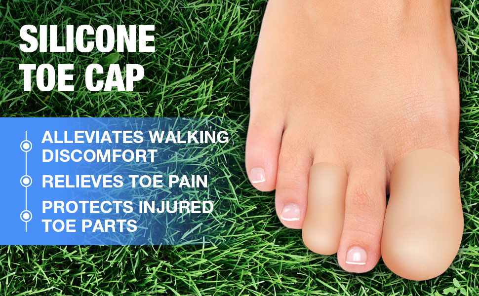 Homergy Silicone Gel Toe Cap 6 Small & Big Toe Protectors