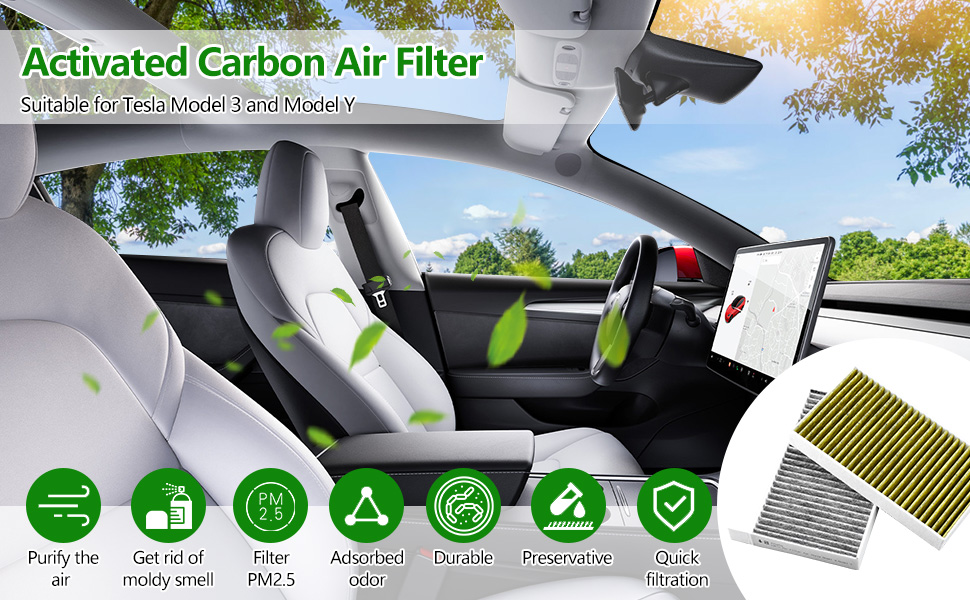 Tesla Model 3 Air Filter Tesla Model Y Air Filter Tesla Model 3 Cabin Air Filter
