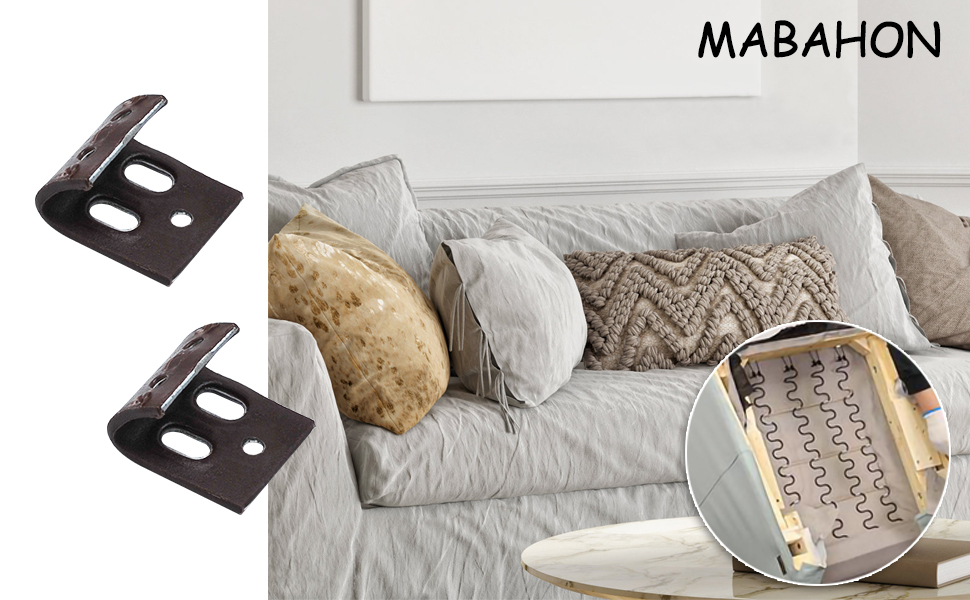 MABAHON 20pcs Furniture Spring Clips Upholstery Spring Clip Sofa Repair Kit for Chair Sofa