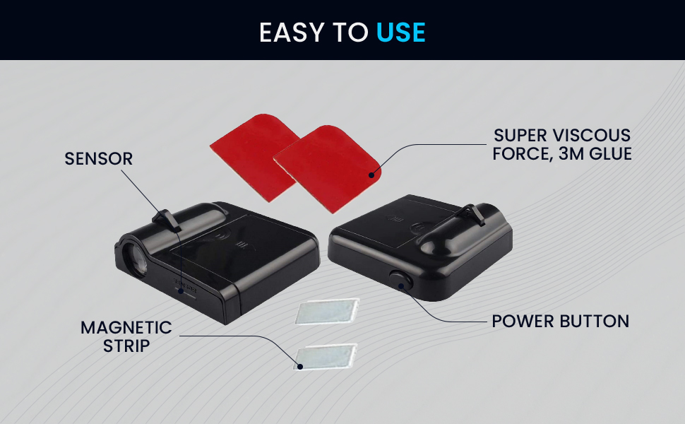 KINGSWAY BMW Shadow Light IR Projector Ghost Lamp, Ambient Light, 3D Welcome Design