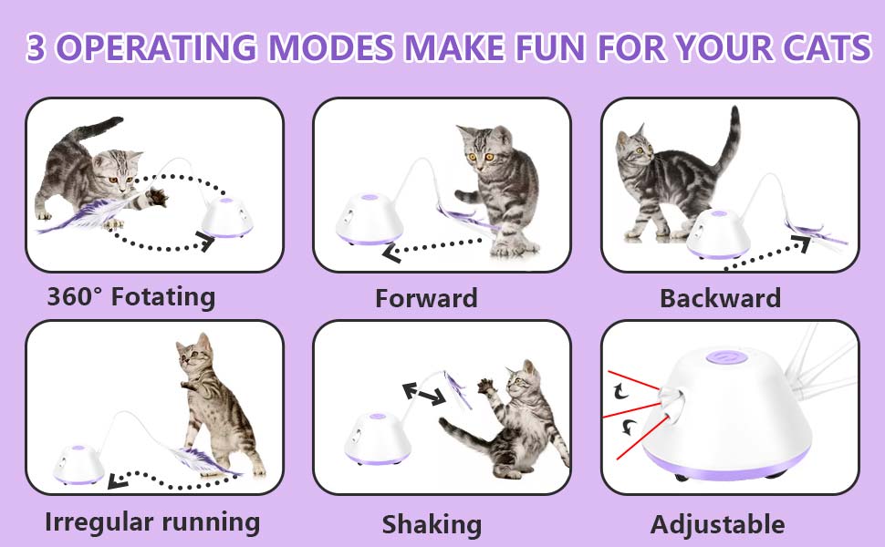 Cat Toy, Interactive Cat Toys for Indoor Cats Exercise, Automated Cat