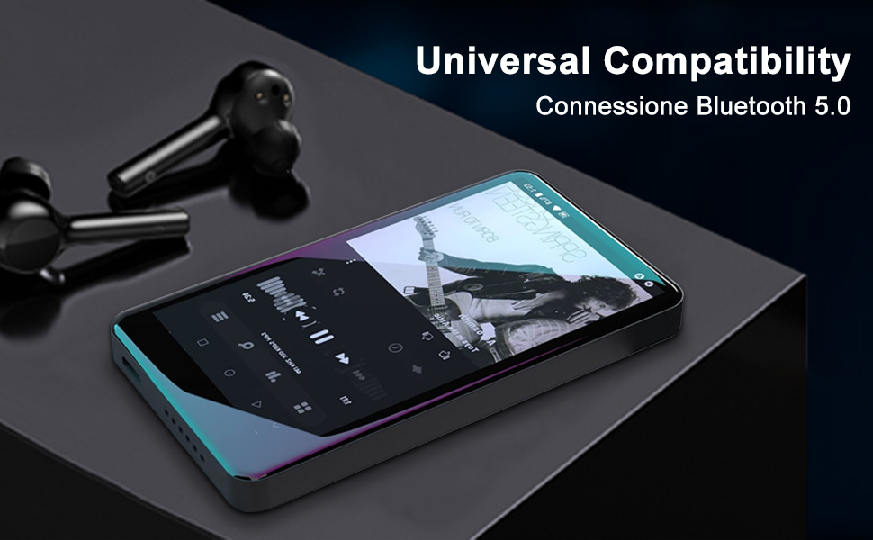 MP3 Players with Bluetooth, MP3 Support APPs Download with 4.0'' Full Touch Screen, MP3 Player