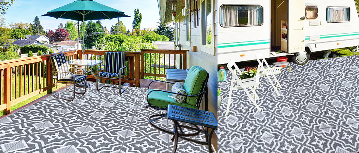 Alfolo Rv Outdoor Rug,Outdoor Patio Rug,Waterproof Outdoor