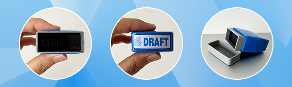 Self Inking Office Stamp Set for Approved Paid Completed Copy Faxed Scanned