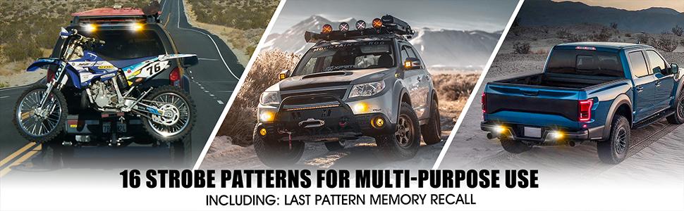  Super Bright Sync Feature Emergency Hazard Warning Strobe Lights Main Control Box Surface Mount