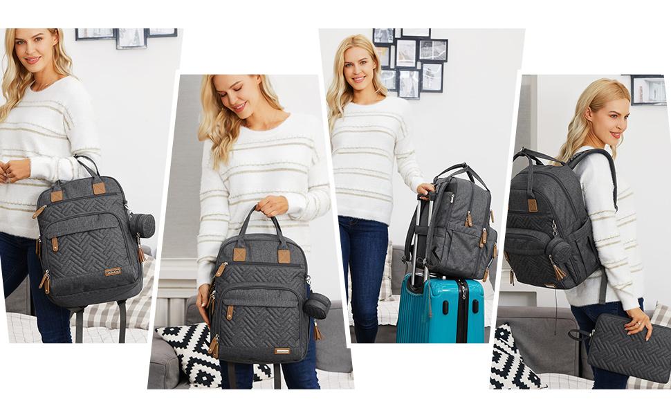 iniuniu Baby Changing Bag, Nappy Changing Backpack with Nappy Pouch