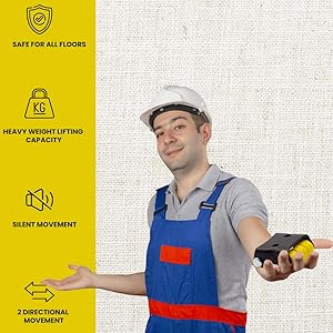 Moving Wheel Yellow-Black Castor Wheel for Furniture SPN-REESC