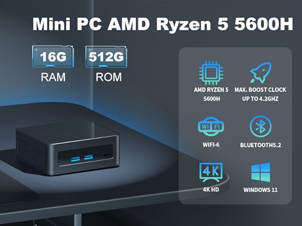 askhand ryzen 5600h  16gb 512gb ミニpc Amazon.co.jp: AskHand ミニPC AMD Ryzen 5 5600H 6コア12