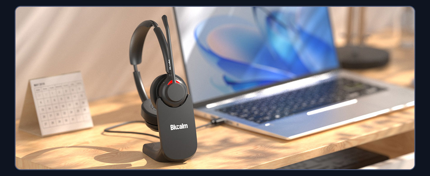Business V5.4 Wireless Headset with Charging Base
