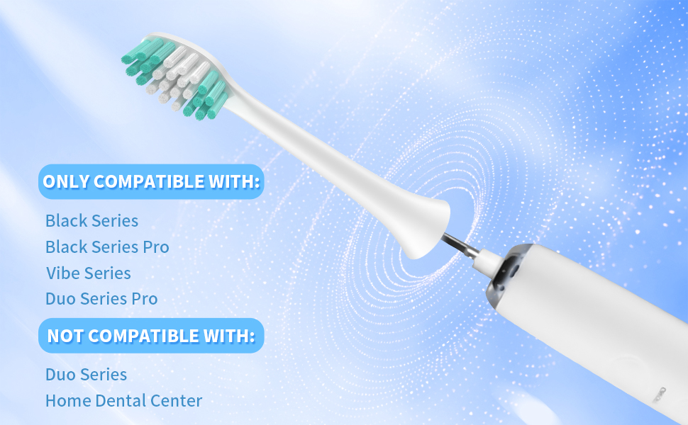 Replacement Toothbrush Heads Compatible with Aquasonic Duo