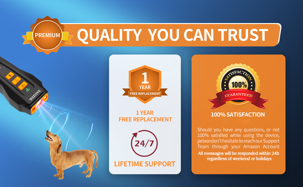 customer support for the dog trainer, bark deterrent
