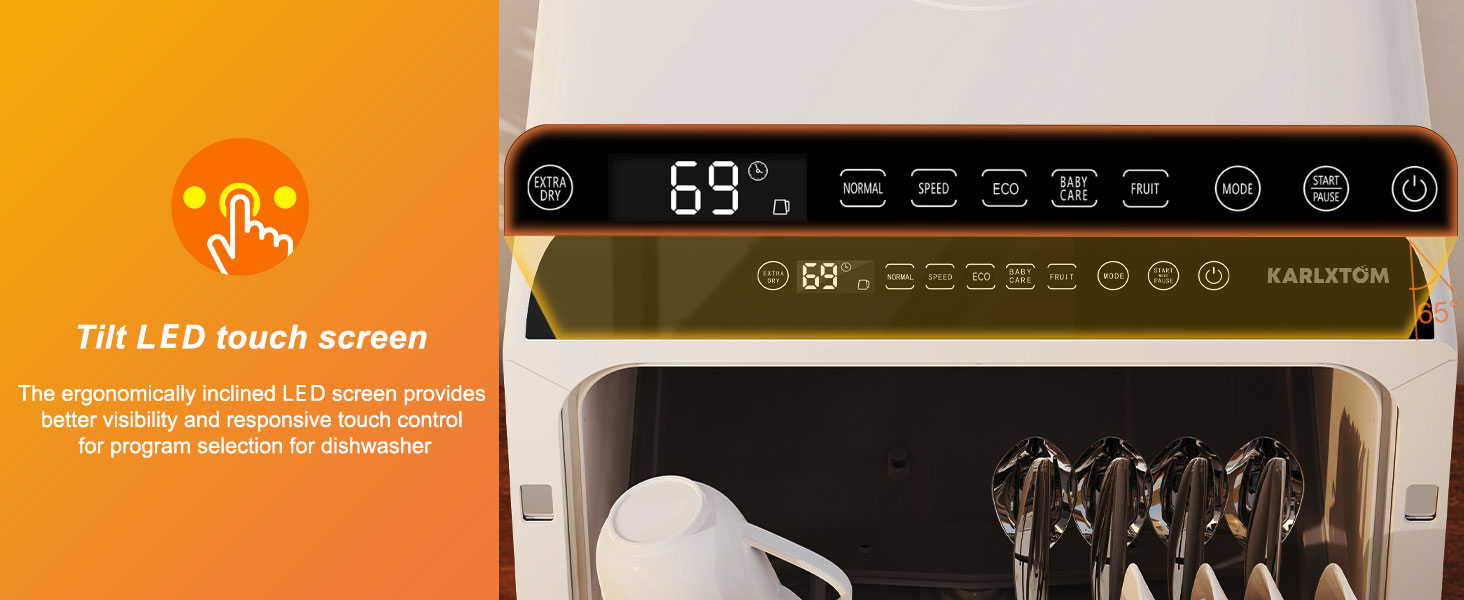 Table Top Dishwasher LED Screen