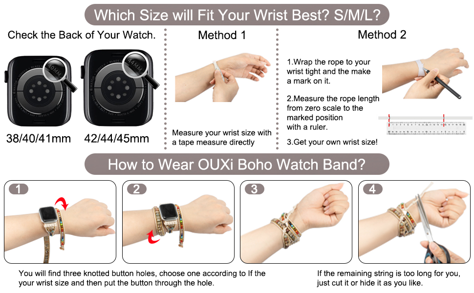 Amazon.com: OUXi Handmade Beaded Boho Watch Band Compatible