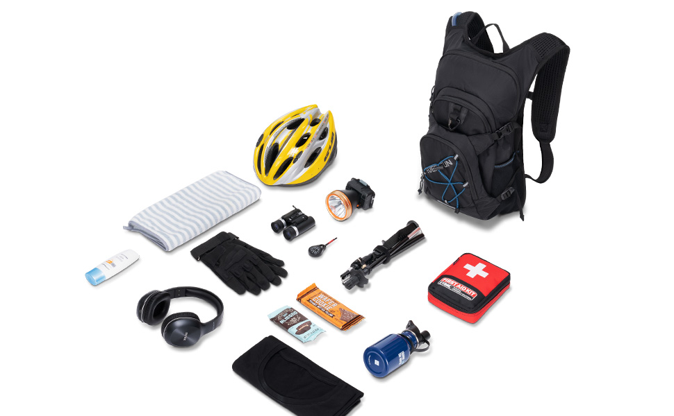 EVERFUN Hydration Backpack Water Backpack with Water Bladder 2L/3L Hiking Day Pack Women Men