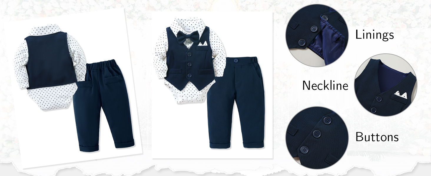 Navy Blue Baby Boy Suit