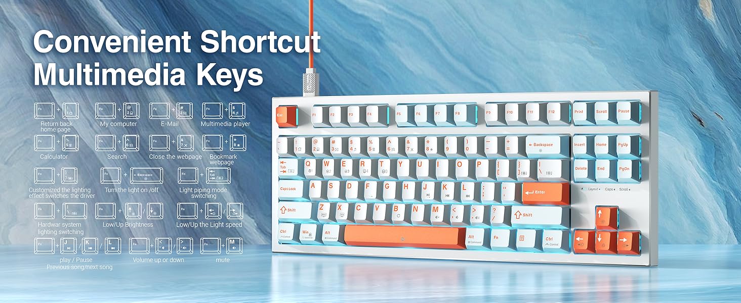 Hotkeys and Media Keys Keyboard