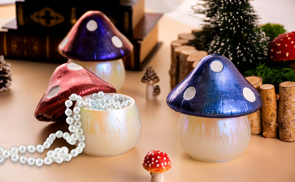 Voaesdk Mushroom Resin Jar Molds with Lid, Cute Mushroom