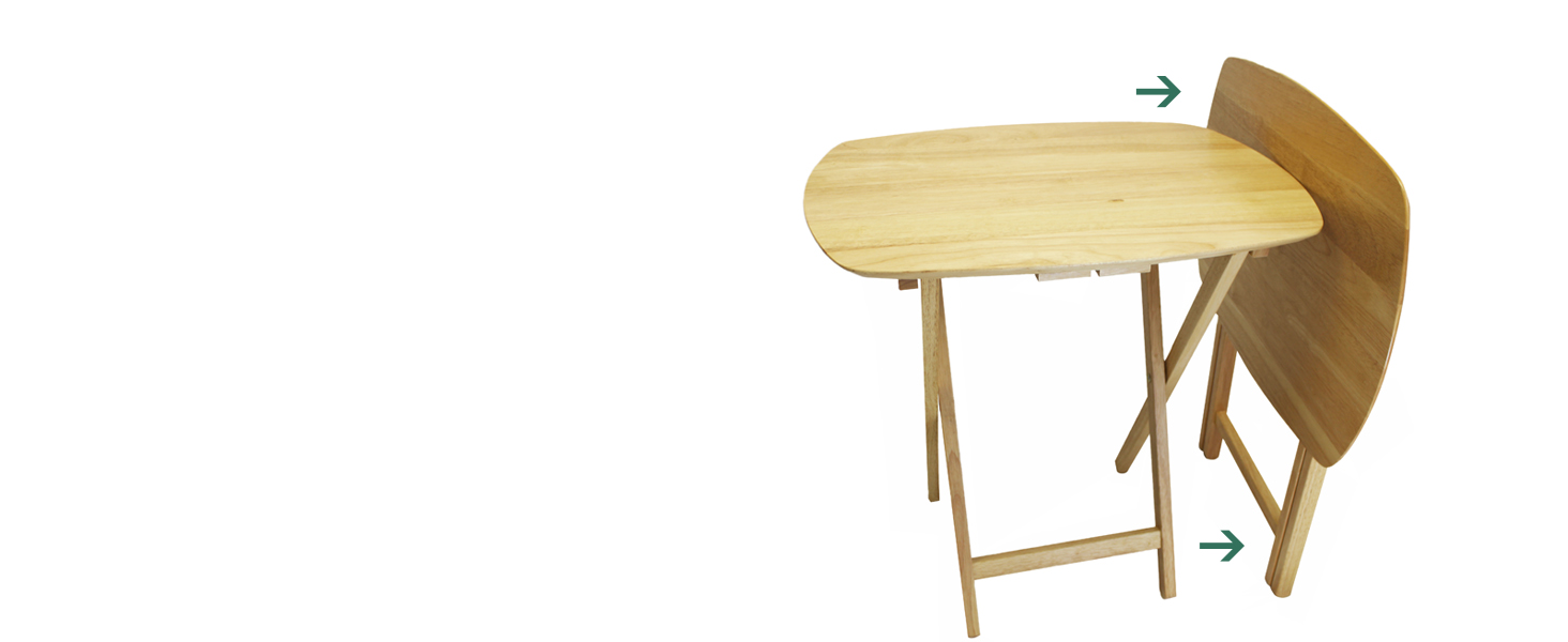 eHemco Oversized Hardwood Folding TV Tray Tables for Eating