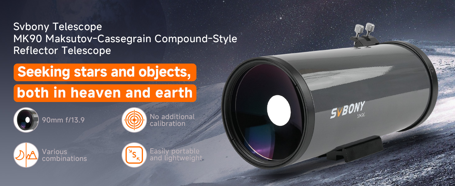 SVBONY Telescope MK90 Maksutov-Cassegrain Compound-Style Reflector Telescope
