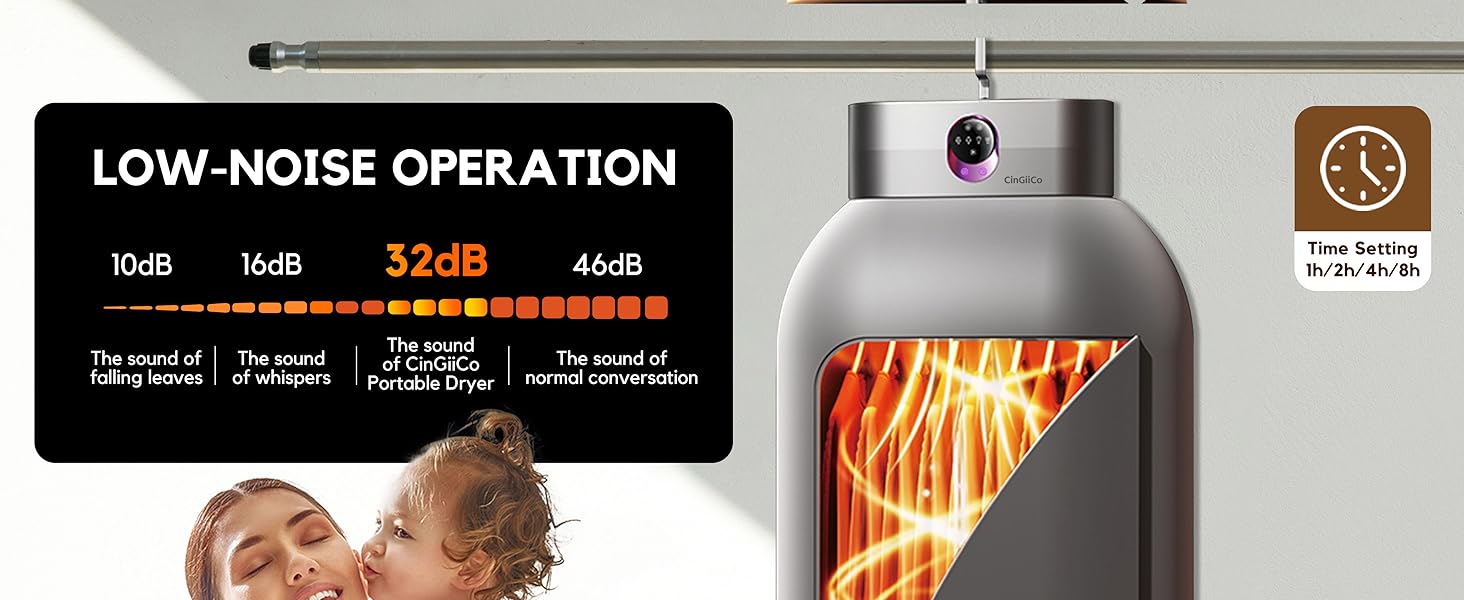 Portable Clothes Dryer, Clothes Dryer hold 9-12 Items, With Time Setting、Remote Control, Portable Dryers For Laundry, Apartments, RV, Travel, Low noise、Energy Saving、 Wrinkle Resistant 10 portable dryer for clothes