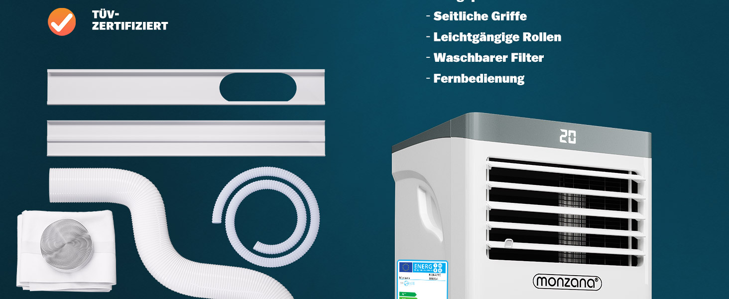 Monzana® Klimaanlage Fernbedienung Schlafmodus 7000 BTU Db3b099a A823 4a28 9ac5 5a2e93591db8. CR0,0,1464,600 PT0 SX1464 V1