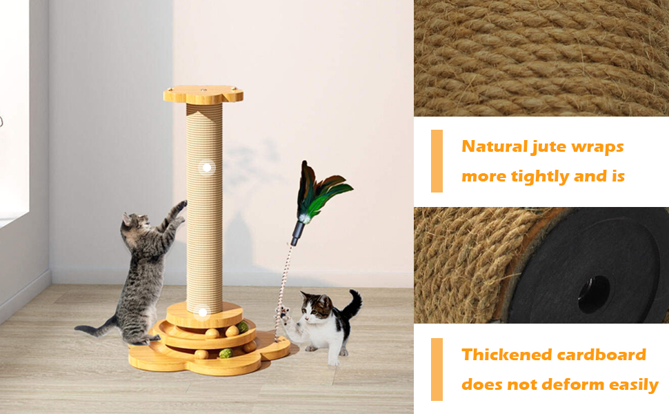 MUYG 4 Pcs Cat Scratching Post Replacement for Indoor 15.7