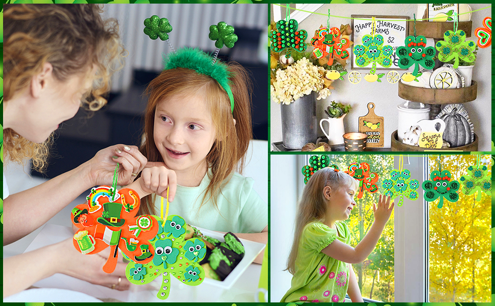 JULBEAR St. Patrick's Day Foam Stickers Crafts for Kids