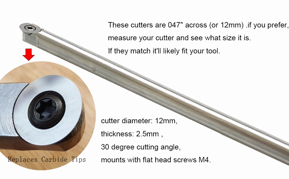 12mm Replacement ci3 Carbide Cutter Inserts for Hollower Finishers Wood Turning Tools 10pcs Woodworking Lathe Round Tungsten Carbide Inserts Cutters 10 109