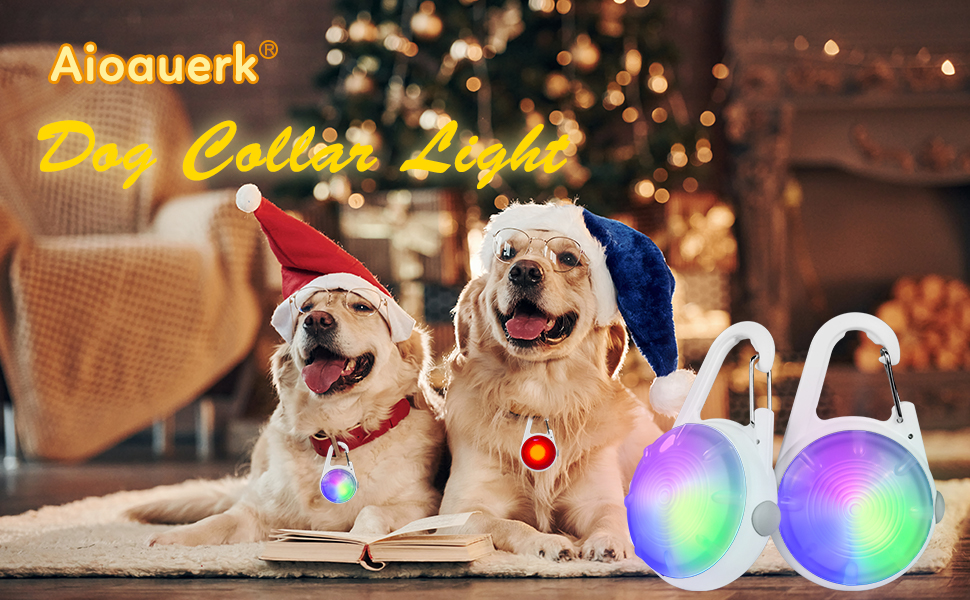 4 Modes Dog Lights for Night Walking, IP68 Waterproof Dog