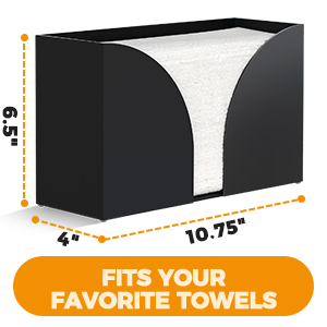 Fits Your Favorite Towels Designed to accommodate including multifold C-fold Z-fold tri-fold