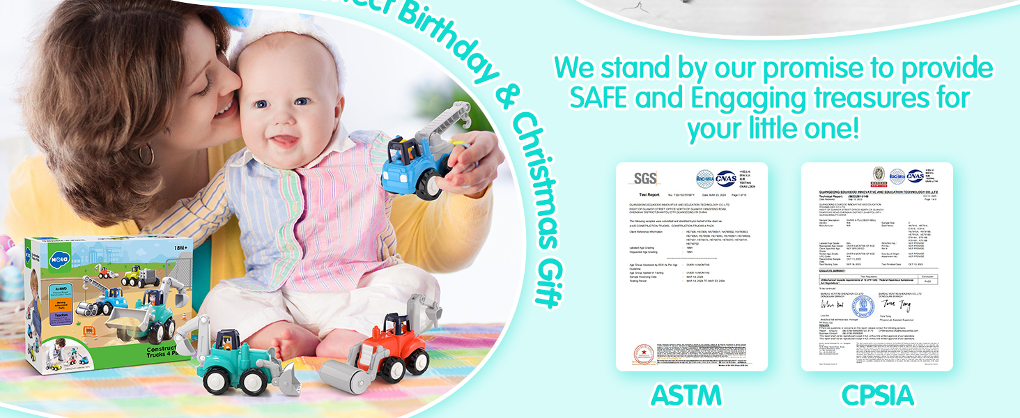 Toys for 1 Year Old Boy Birthday Gift Toy Trucks, 4WD Car Toys for 2 Year Old Boy Toys, Toddler Toys