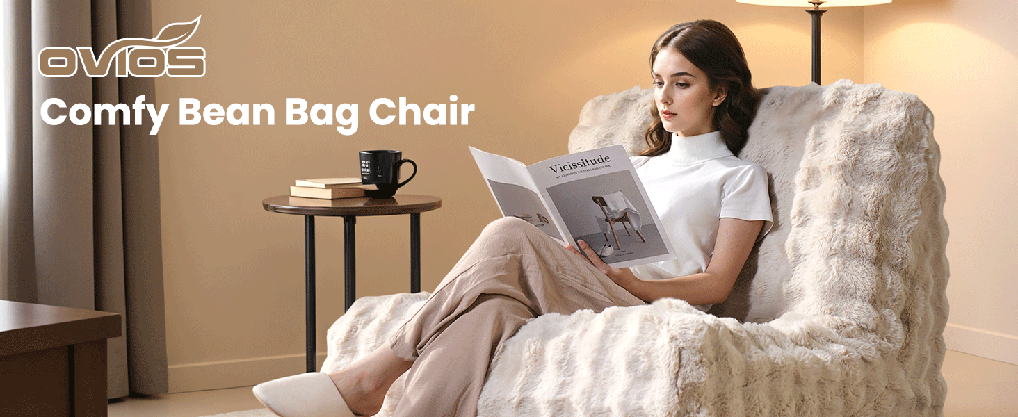 beanbag bean bag chair lounge lazy comfy cozy lounger giant oversized fluffy upholstered comfortable