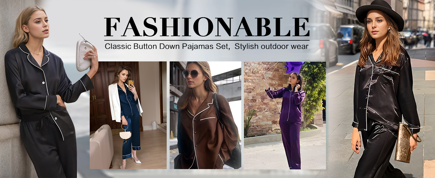 Women's silk pajamas set
