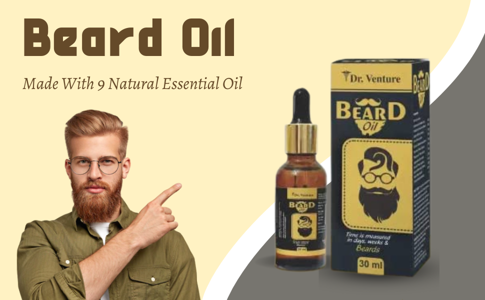 Dr. Venture Beard Oil and Moustache Oil Beard Growth Oil 