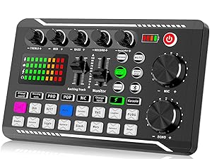 Amazon.com: Facmogu F009 Live Sound Card, Wireless Bluetooth