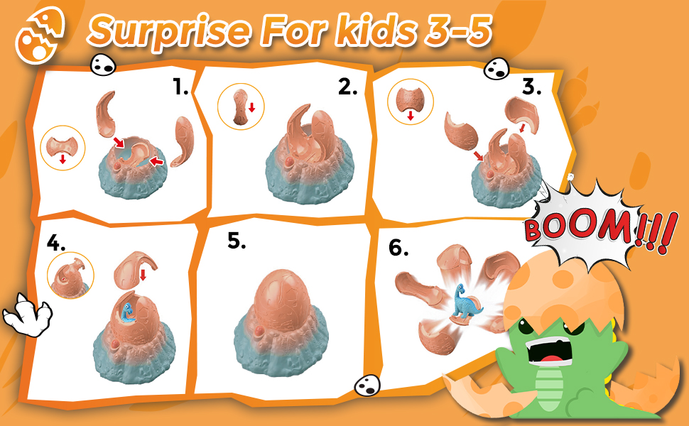 Easter Eggs Filled with Dinosaur Toys