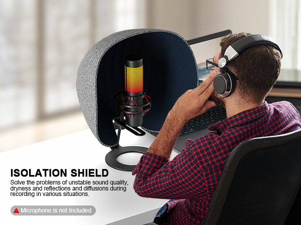 Aokeo アイソレーションシールド　セット Amazon.com: Microphone Isolation Shield,Aokeo 2024