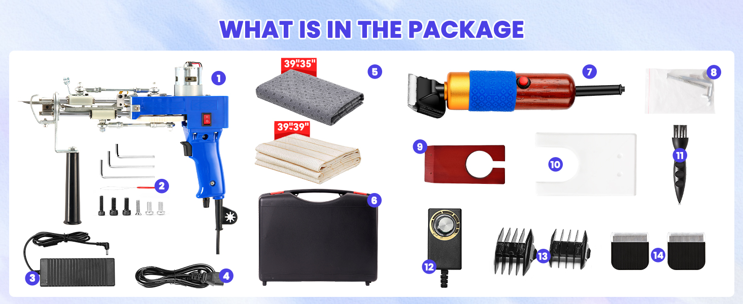 BRSGEER Tufting Gun with Carpet Trimmer Kit