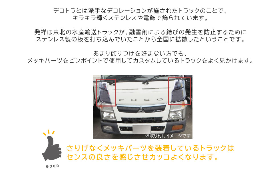 Amazon | 三菱 ふそう ブルーテック キャンター コーナーパネル