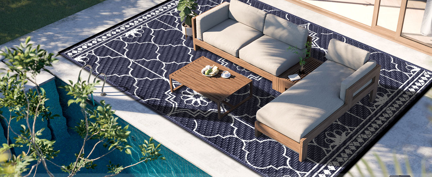 outdoor rug with lights