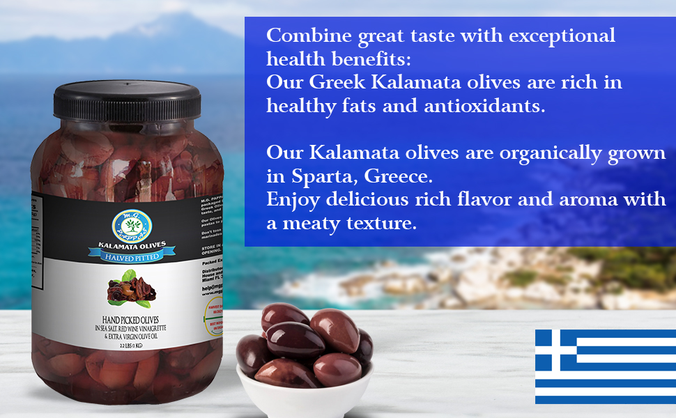 M.G. PAPPAS Greek Kalamata Whole Olives Authentic Greek