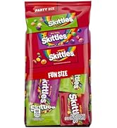 SKITTLES Original, SKITTLES Wild Berry & SKITTLES Sour Fun Size Chewy Candy Variety Pack, Party S...
