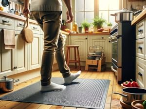 「Tuokus」キッチンマット 玄関マット カーペット ラグマット 廊下マット 台所マット 洗える 滑り止め付き 厚手防音 掃除易い 抗菌防臭 吸水 厚手 長方形 水や油の吸収が良い 防汚