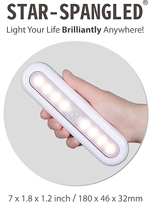 LED Motion Sensor Lights, Stick on Lights, Puck Lights, Closet Lights，Night Lights, STAR-SPANGLED