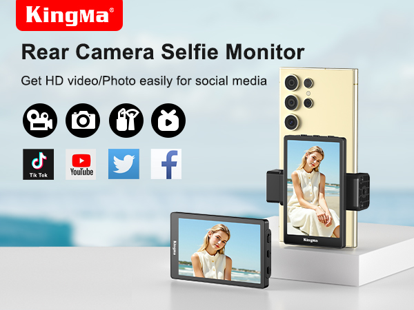 Amazon.com: King Ma Phone Vlog Selfie Monitor Screen for