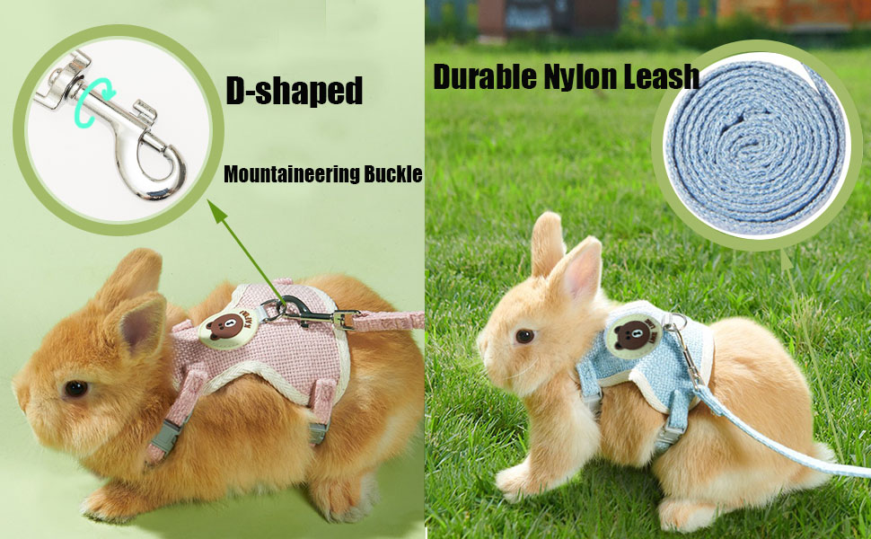 Rabbit Harness and Leash Set 2 Pieces Adjustable Bunny