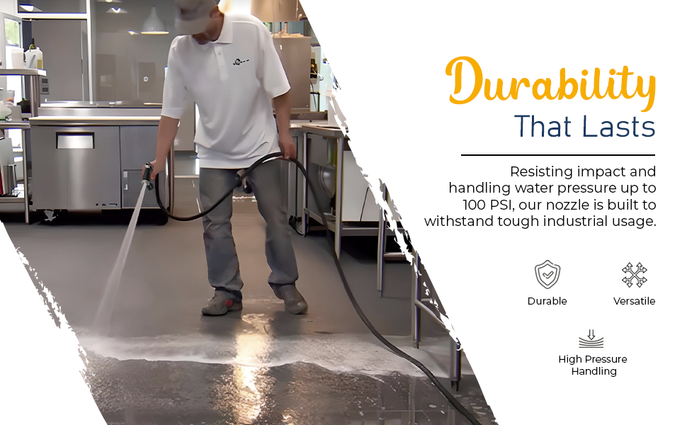 Industrial Hot or Cold Water Hose Nozzle