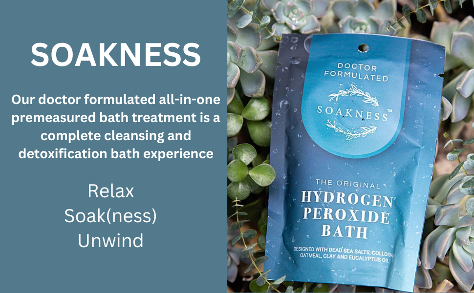 Hydrogen Peroxide Bath Epsom Salts for Soaking for Pain Dead Sea Salt, Clay, Eucalyptus