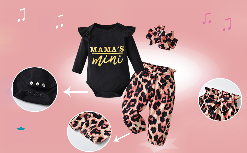 Cute newborn baby romper matching outfits 