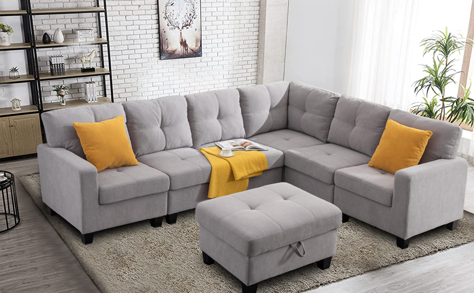 Flesser 3 Seats Couches Modular Sectional Sofa Living Space